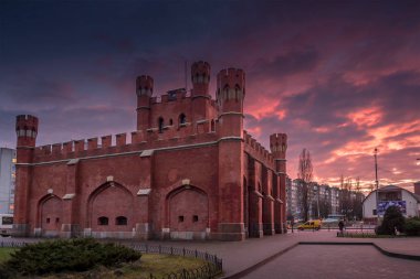 Kaliningrad, Rusya - Mayıs, 2018. Kralın Kapısı. Arkadan görünüm