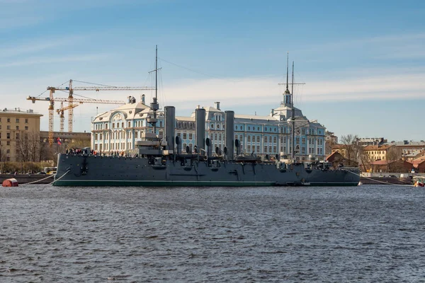 Cruiser Aurora Nakhimov Naval School Petersburg Russia Stock Photo