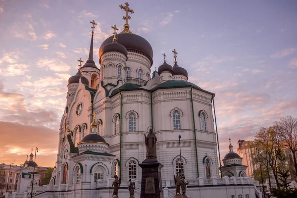 Vista Catedral Anunciación Voronezh Atardecer — Foto de Stock