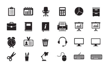 Office simgeler vektör çizim ayarla