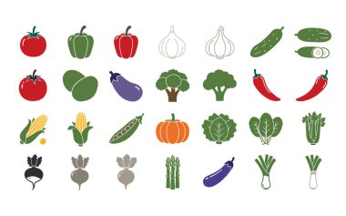 Taze sebze ve meyve vektör çizimi