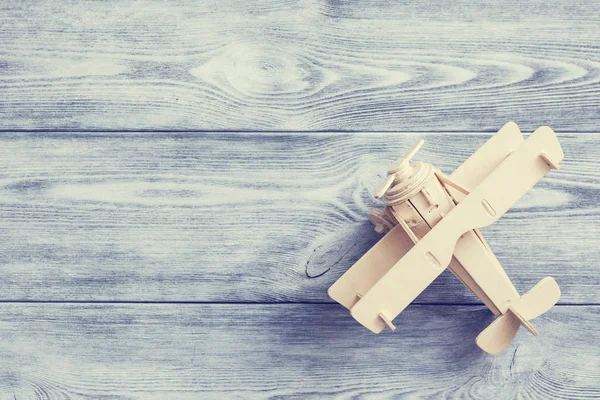 ahşap uçağın üstten görünüm