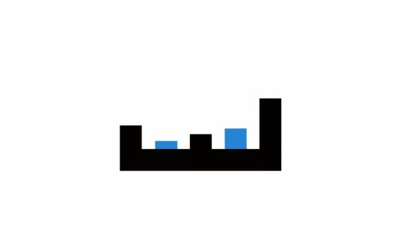 Logotipo Animado Para Empresas Forma Gráfico — Vídeo de Stock
