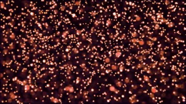 Brillantes Esferas Rojas Flotando Espacio Renderizado Metraje — Vídeos de Stock