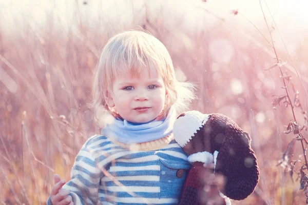Portrait Little Blond Girl — Stock Photo, Image