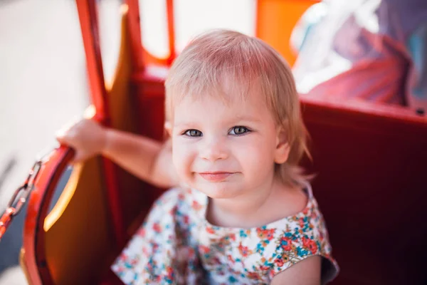 Portrait Little Blond Girl — Stock Photo, Image