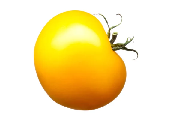 Single yellow tomato isolated on white background — Stock Photo, Image