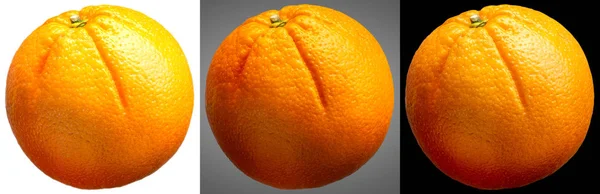 Gruppo di arance frutta isolate su fondo diverso — Foto Stock