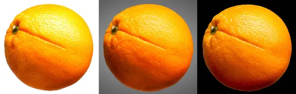 Grupo de frutas de naranjas aisladas sobre diferentes antecedentes —  Fotos de Stock