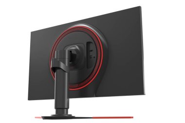 Beyazlar üzerinde kırpma yolu ile izole edilmiş oyuncular ve tasarımcılar için profesyonel ekranın arka tarafının ışıklandırılması. Oyun yayınlama 3d yorumlama kavramı