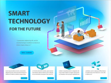 Büyük veri işleme, enerji istasyonu gelecek, veri merkezi, Cryptocurrency ve blockchain izometrik kompozisyon akıllı nesne ve akıllı teknoloji tasarım kavramı. blockchain başlangıç üzerinde çalışmak için.
