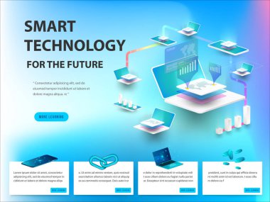 Büyük veri işleme, enerji istasyonu gelecek, veri merkezi, Cryptocurrency ve blockchain izometrik kompozisyon akıllı nesne ve akıllı teknoloji tasarım kavramı. blockchain başlangıç üzerinde çalışmak için.