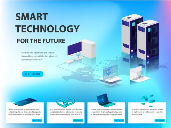 Conceito Processamento Big Data Estação Energia Futuro Data Center Criptomoeda —  Vetores de Stock