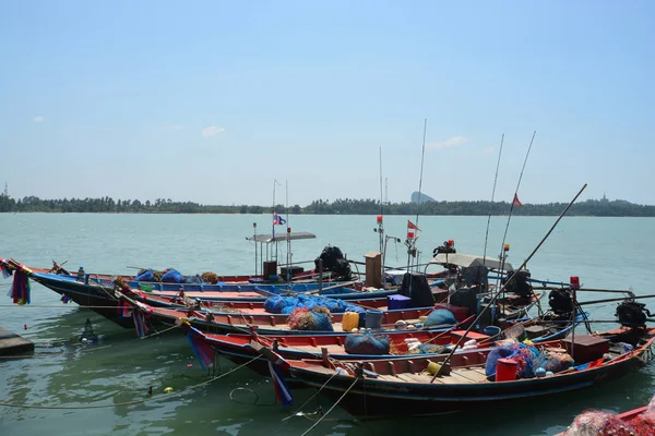 Barco Mar Nota Seleccionar Enfoque Con Poca Profundidad Campo — Foto de Stock