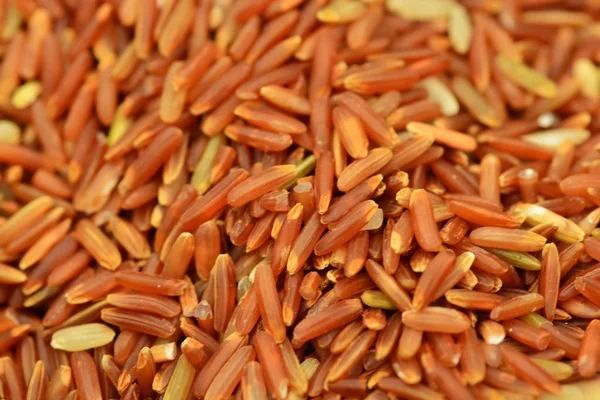Bütün Tahıl Geleneksel Tay Sağlıklı Temiz Yemek Için Iyi Pirinç — Stok fotoğraf