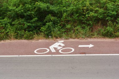 Bisiklet yol işaret, Not seçin odak alan sığ derinliği ile