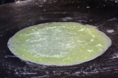 Tayland pamuk şeker börek gözleme, Roti Saimai (pamuk şeker) Tay tarzı helva.