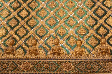 Budist heykeller Wat phra kaew, Bangkok, Tayland Tayland desen stili