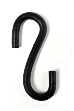 Beyaz arka plan üzerinde S-şekilli kanca