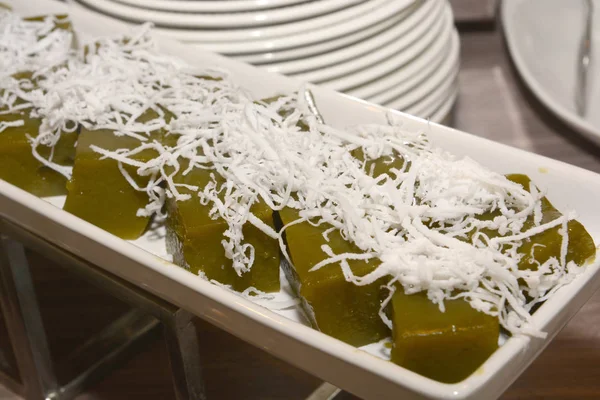 Natillas de harina de arroz (postre tailandés) - Kanom Piakpoon —  Fotos de Stock