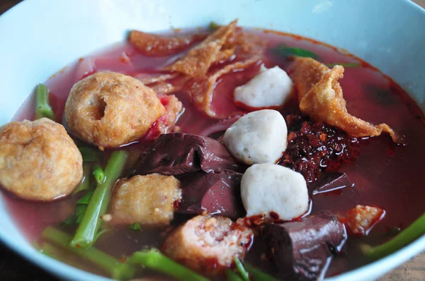 Yen Ta Fo Noodle (Pink Noodle Soup) — 스톡 사진