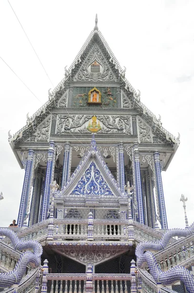 Blue church,Pak Nam Khaem Nu Temple,Chathaburi,Thailand — Stock Photo, Image