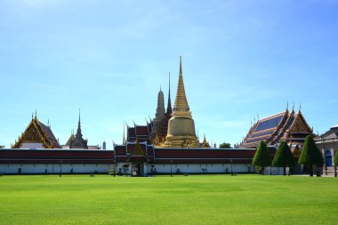 Zümrüt Buddha Tapınağı veya Wat Phra Kaew Corona Virüs Hastalığı (COVID-19) Bangkok, Tayland