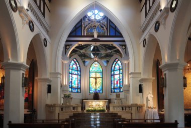 NAKHON RATCHASIMA, THAILAND 9 AĞUSTOS 2020: Kutsanmış Nicholas Bunkerd Kitbamrung Kilisesi Khao Yai