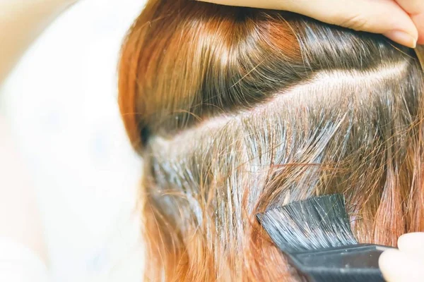 Woman dyed hair — Stock Photo, Image