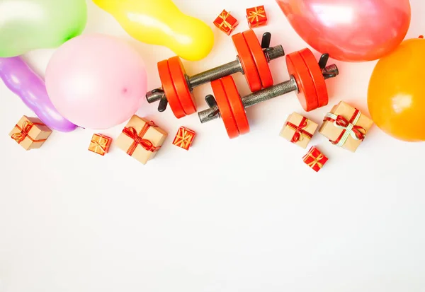 Halter, Hediyelik, sağlıklı yaşam ve spor için balon ile kompozisyon