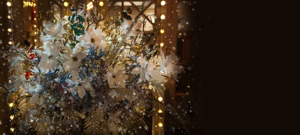 Festival dekorasyon - Noel çelenk ile çiçekli buket 