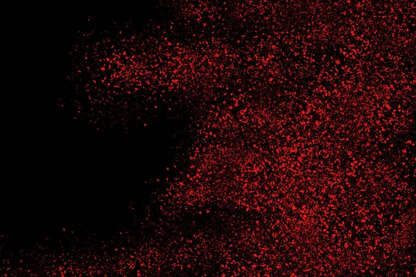 Розмитий Рух Червоні Горизонтальні Неонові Світяться Лінії Частинками Фарби Ізольовані — стокове фото