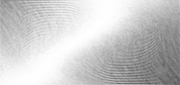 Patrón Semitono Grunge Monocromo Abstracto Líneas Dinámicas Suaves Ilustración Vectorial — Archivo Imágenes Vectoriales