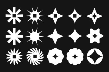 Geometrik Yıldız Şekilleri Koleksiyon ve Elementler