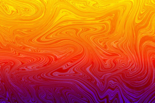 カラフルな大理石の表面 曲線のブレンドの赤オレンジ色の大理石のパターン 抽象的なパターン — ストック写真
