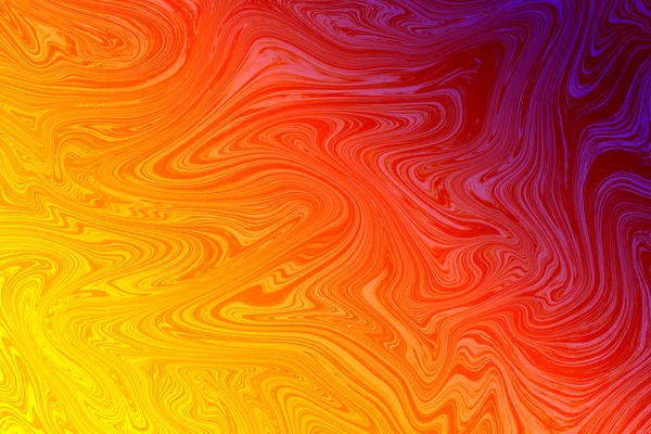 カラフルな大理石の表面 曲線のブレンドの赤オレンジ色の大理石のパターン 抽象的なパターン — ストック写真