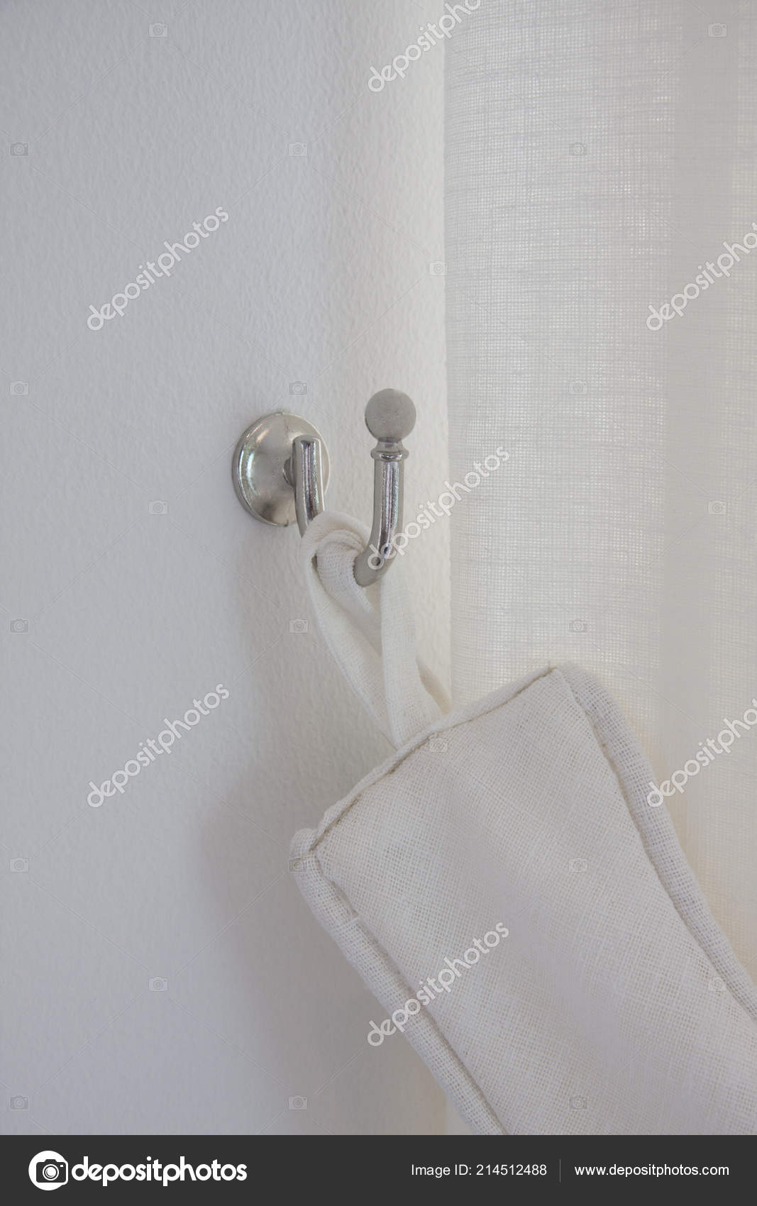 Hanging Curtains Hooks Stock Photo C Leaw197340 214512488