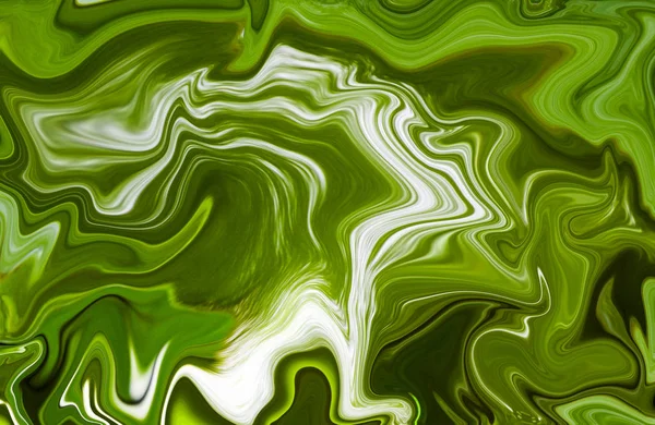 彩色大理石表面 绿色大理石图案的混合曲线 抽象模式 — 图库照片