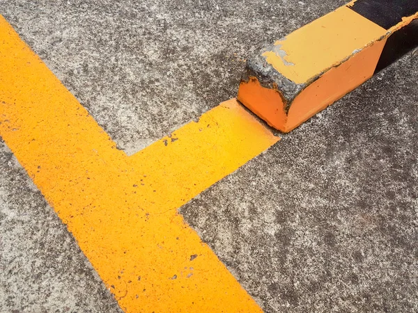 Old Yellow Asphalt Road Borders — Stock Photo, Image