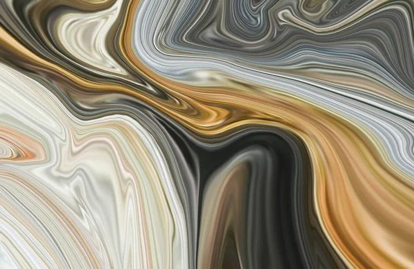 カラフルな大理石の表面 曲線のブレンドのブラウン 大理石柄 抽象的なパターン — ストック写真