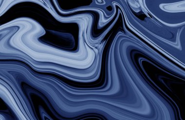 Renkli mermer yüzey. Koyu mavi mermer deseni eğrileri karışımı. Soyut desen.