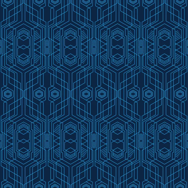 Vector format, seamless geometric new style. A set of seamless blue technology. Modern abstract textures.
