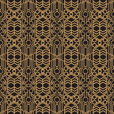 Kesintisiz geometrik süsleme sayfasındadır. Şeker sorunsuz kesme bakır renkli çizgiler kümesi. Modern Soyut dokular.