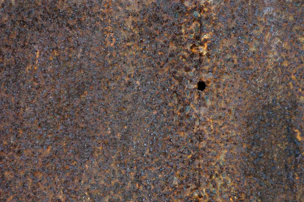Textura Plana Oxidada Acero Con Fuertes Manchas Corrosión Fondo Macro —  Fotos de Stock