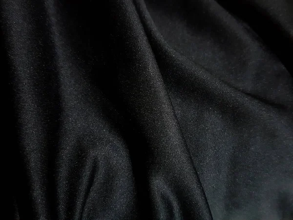 Черно Белая Волновая Ткань Красивая Морщинистая Текстура Роскошный Дизайн Фона — стоковое фото