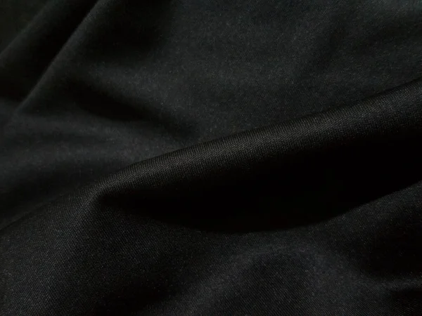 Schwarz Weißes Wellentuch Ist Eine Schöne Faltenstruktur Luxuriöse Hintergrundgestaltung — Stockfoto