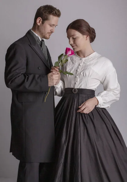 Victorian couple in love