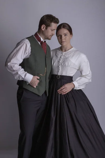 Victorian couple in love