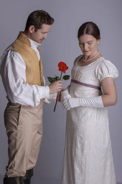 Regency Couple Love — Stock Photo, Image