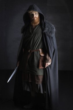 Kızıl saçlı ve sakallı genç Viking.